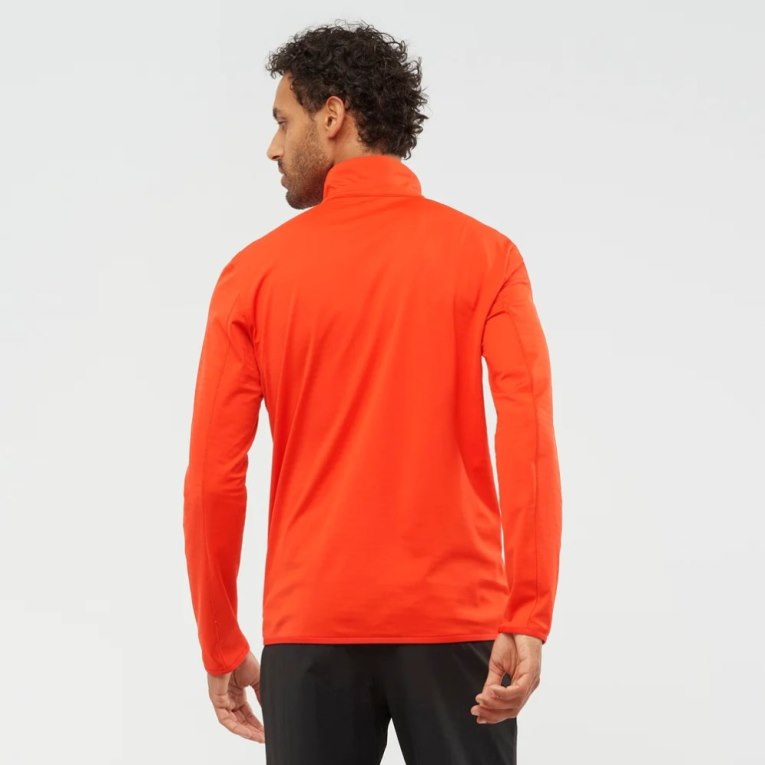 Orange Salomon Essential Lightwarm Full Zip Men's Jackets | IE YE7689